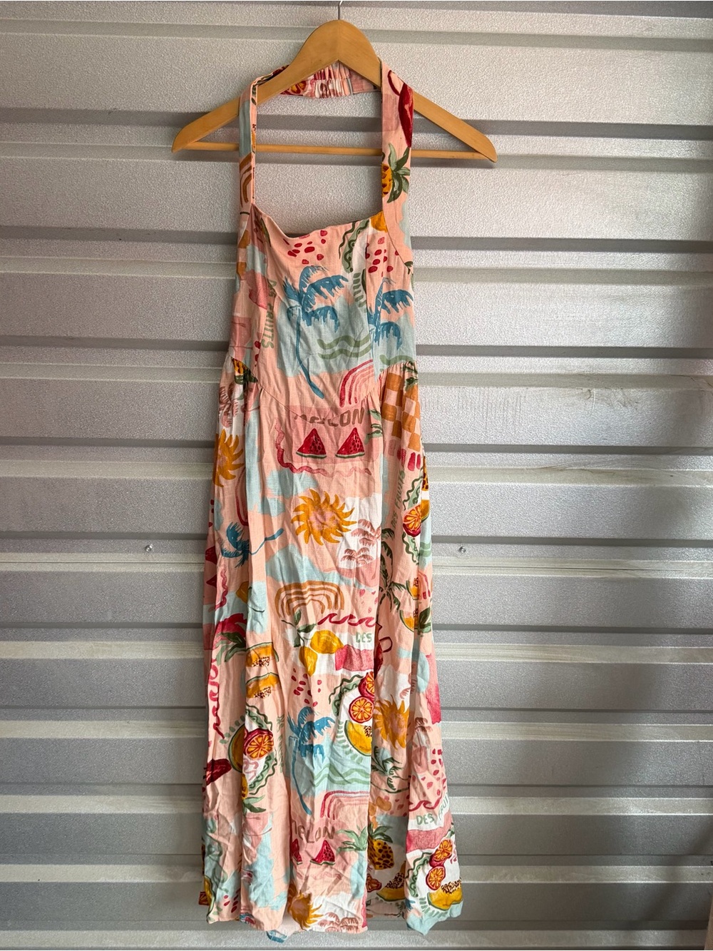 Petal and Pup Kiera Halter Maxi Dress in summer haze